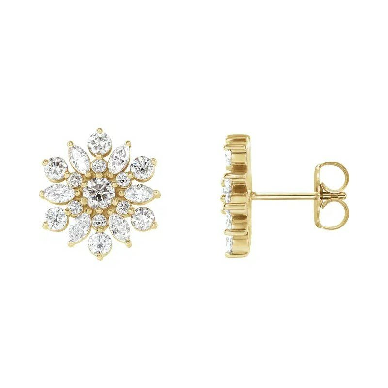 Yellow Natural Diamond Earrings